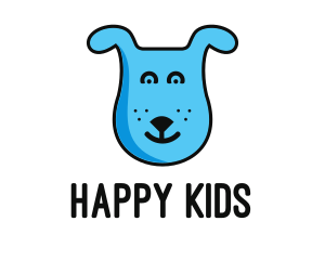 Blue Dog Cartoon logo design