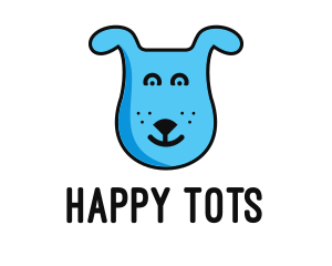 Playgroup - Blue Dog Cartoon logo design