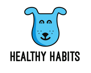 Blue Dog Cartoon logo design