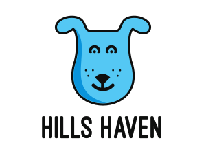 Blue Dog Cartoon logo design