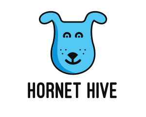 Blue Dog Cartoon logo design