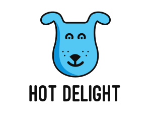 Blue Dog Cartoon logo design