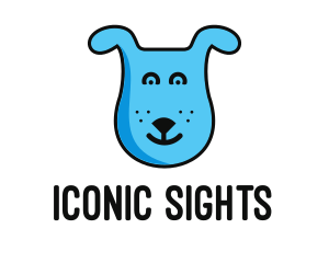 Blue Dog Cartoon logo design