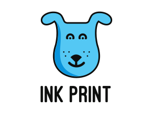 Blue Dog Cartoon logo design