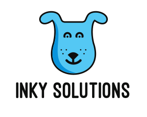 Blue Dog Cartoon logo design