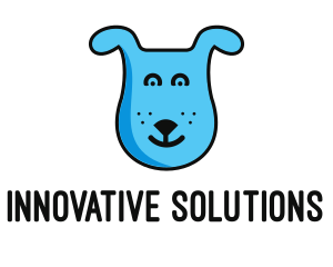 Blue Dog Cartoon logo design