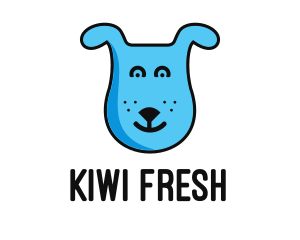 Blue Dog Cartoon logo design