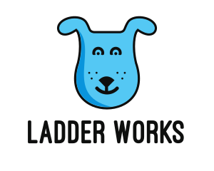 Blue Dog Cartoon logo design