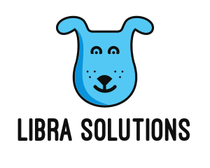 Blue Dog Cartoon logo design