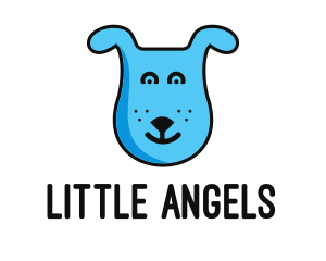 Blue Dog Cartoon logo design