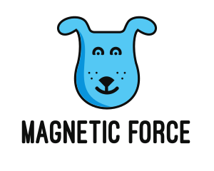 Blue Dog Cartoon logo design