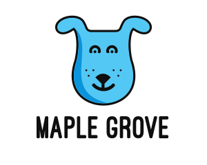 Blue Dog Cartoon logo design