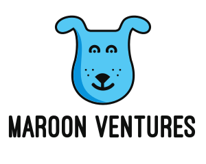 Blue Dog Cartoon logo design