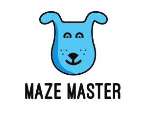 Blue Dog Cartoon logo design