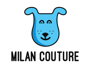 Blue Dog Cartoon logo design