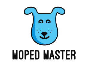 Blue Dog Cartoon logo design