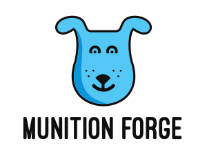 Blue Dog Cartoon logo design