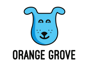 Blue Dog Cartoon logo design