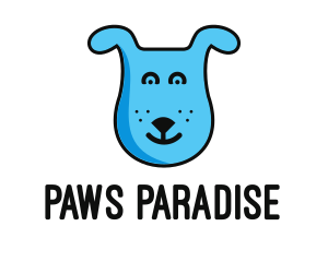 Blue Dog Cartoon logo design