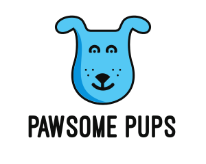 Dog - Blue Dog Cartoon logo design