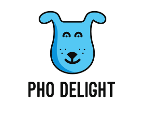 Blue Dog Cartoon logo design