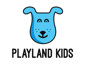 Blue Dog Cartoon logo design