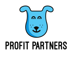 Blue Dog Cartoon logo design