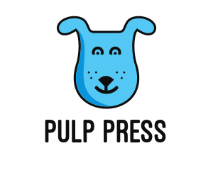 Blue Dog Cartoon logo design