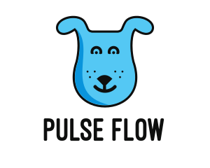 Blue Dog Cartoon logo design