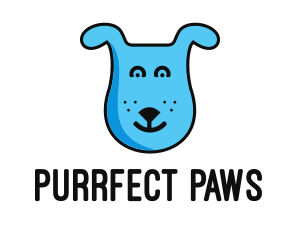 Blue Dog Cartoon logo design