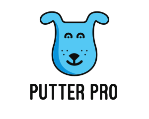 Blue Dog Cartoon logo design