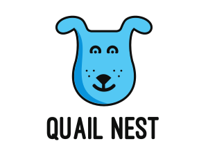 Blue Dog Cartoon logo design