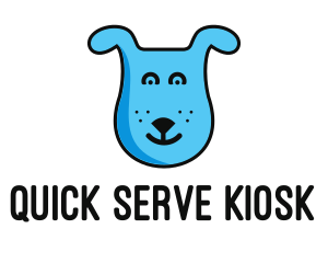 Blue Dog Cartoon logo design