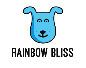 Blue Dog Cartoon logo design