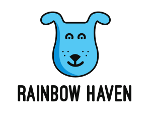 Blue Dog Cartoon logo design