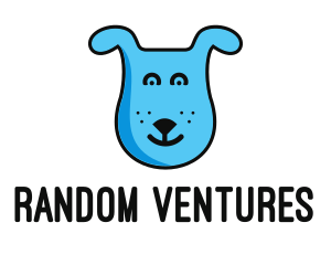 Blue Dog Cartoon logo design