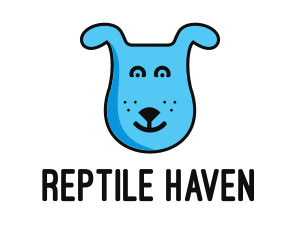 Blue Dog Cartoon logo design