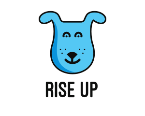 Blue Dog Cartoon logo design