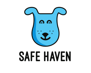 Blue Dog Cartoon logo design