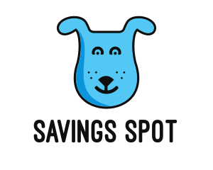 Blue Dog Cartoon logo design