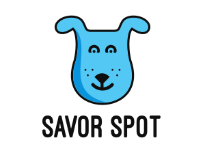 Blue Dog Cartoon logo design