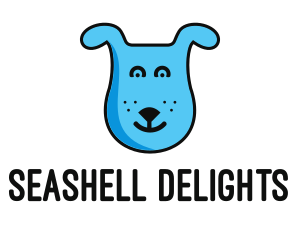 Blue Dog Cartoon logo design