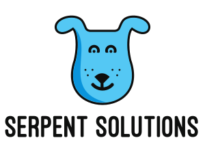 Blue Dog Cartoon logo design