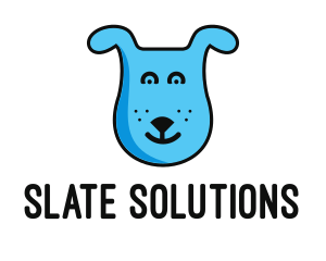 Blue Dog Cartoon logo design