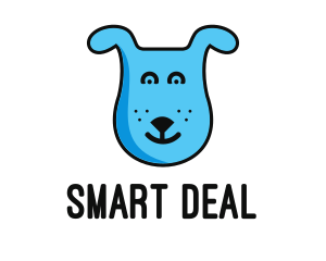 Blue Dog Cartoon logo design