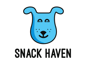 Blue Dog Cartoon logo design