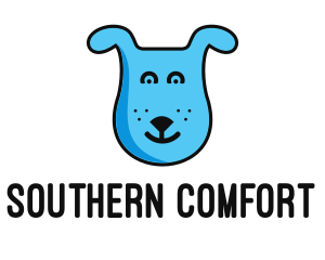 Blue Dog Cartoon logo design