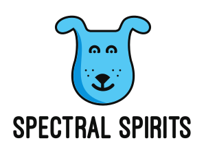 Blue Dog Cartoon logo design