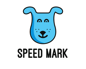 Blue Dog Cartoon logo design