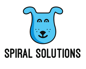 Blue Dog Cartoon logo design